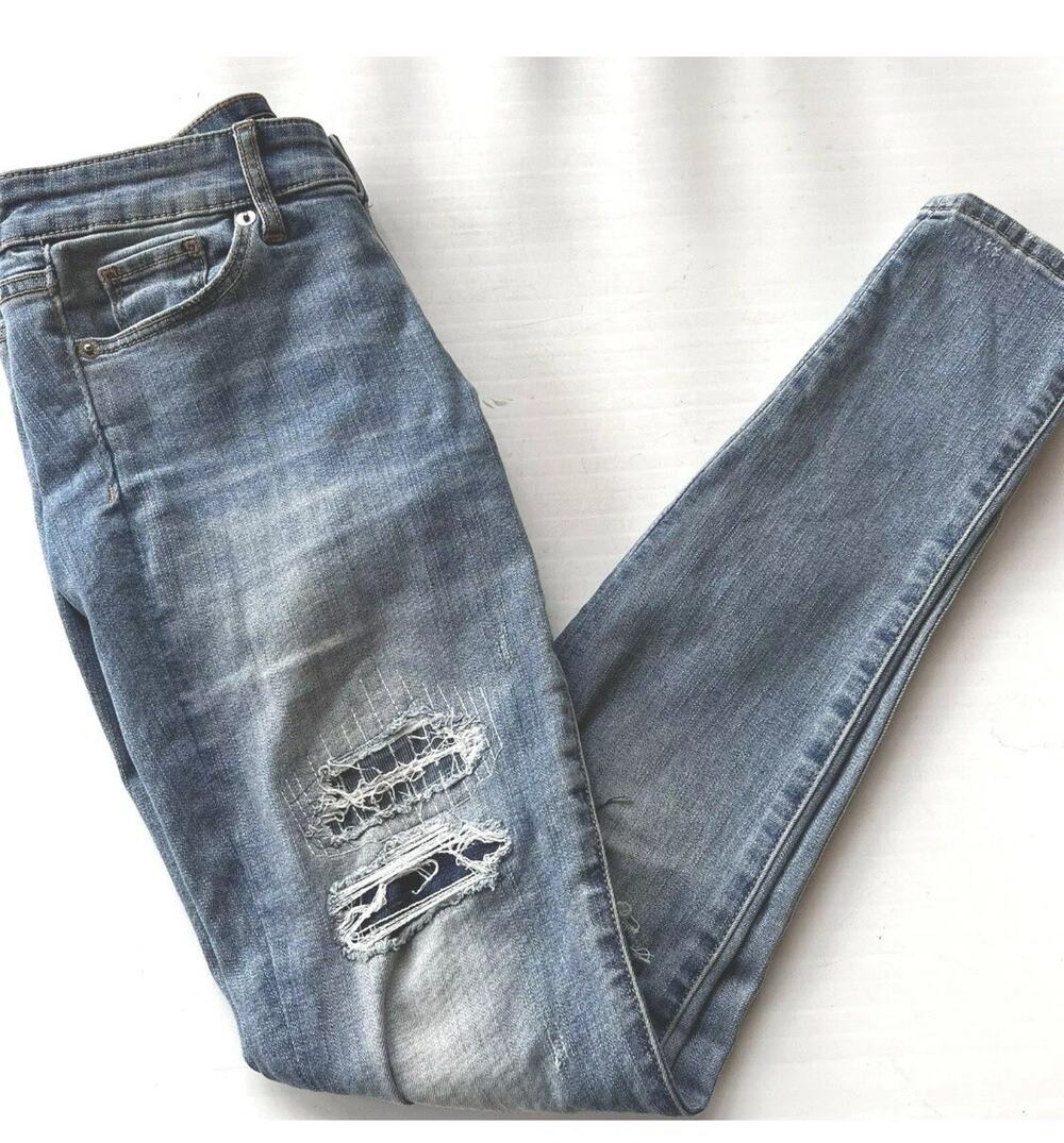 Abercrombie & Fitch Women SZ 25 x30 Super Skinny Jeans Signature Collection Punk